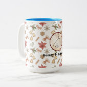 Modern Abstraktes Beauty Face Logo Zweifarbige Tasse (Vorderseite Links)