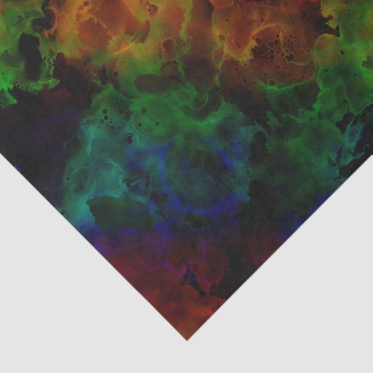 Modern Abstraktes Schwarzes Rainbow-Gewebe Seidenpapier (Ausschnitt)