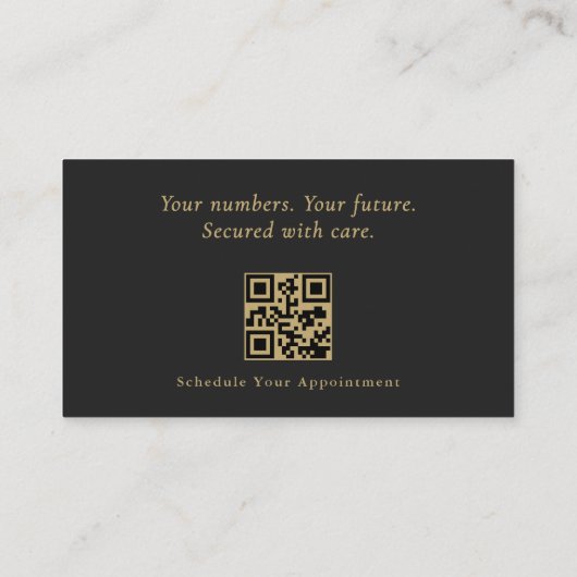 Modern Accountant CPA Professional QR Code Visitenkarte (Rückseite)