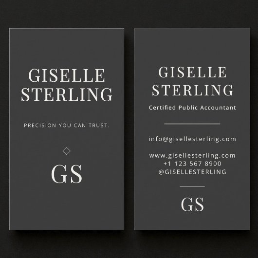 Modern Accountant Tax Preparer CPA Visitenkarte