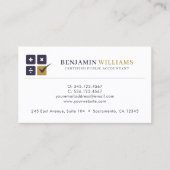 Modern Accountant Tax Return Agent Logo Visitenkarte (Vorderseite)