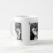 Modern Ace of Spades 3 Couple Photos Custom Kaffeetasse (Vorderseite Links)