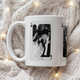 Modern Ace of Spades 3 Couple Photos Custom Kaffeetasse