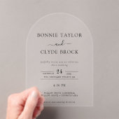 Modern Acrylic Arch Wedding Invitation Suite Acryleinladungen (Insitu (Handheld))