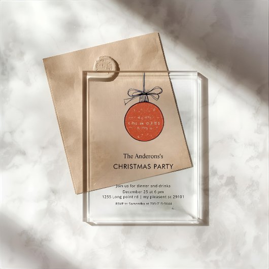 Modern Acrylic Christmas Ornament Acryleinladungen