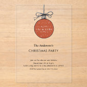 Modern Acrylic Christmas Ornament Acryleinladungen (Vorderseite)