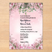 Modern Acrylic Wedding Invitation Acryleinladungen (Vorderseite)
