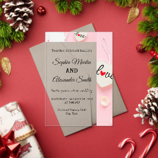 Modern Acrylic Wedding Invitation Acryleinladungen