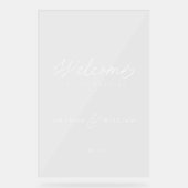 Modern Acrylic Wedding Welcome Sign Acrylschild (Vorderseite)