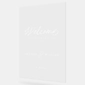 Modern Acrylic Wedding Welcome Sign Acrylschild (Winkel)