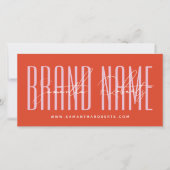 Modern add brand name script typography gift card (Vorderseite)