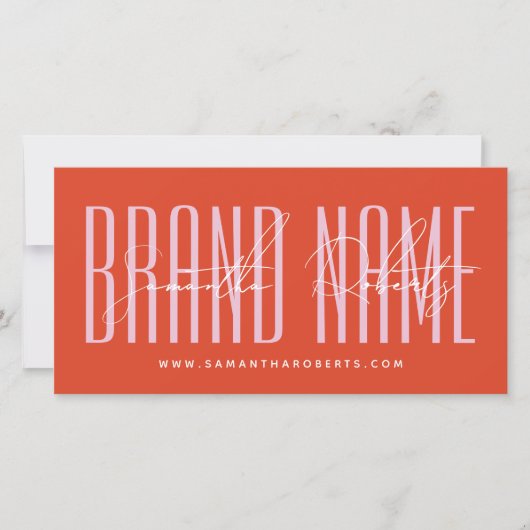 Modern add brand name script typography gift card (Vorderseite)