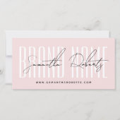 Modern add brand name script typography gift card (Vorderseite)