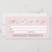 Modern add brand name script typography gift card (Rückseite)