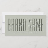Modern add brand name script typography gift card (Vorderseite)