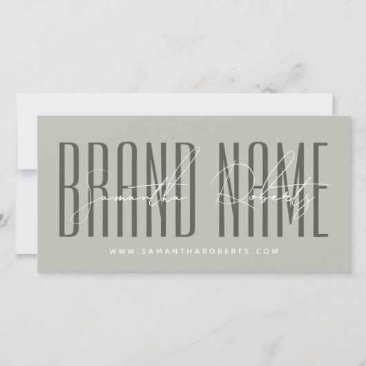 Modern add brand name script typography gift card (Vorderseite)