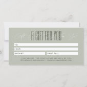 Modern add brand name script typography gift card (Rückseite)