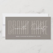 Modern add brand name script typography gift card (Vorderseite)