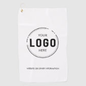 Modern Add Your Logo Business Company Golfhandtuch (Vorderseite)