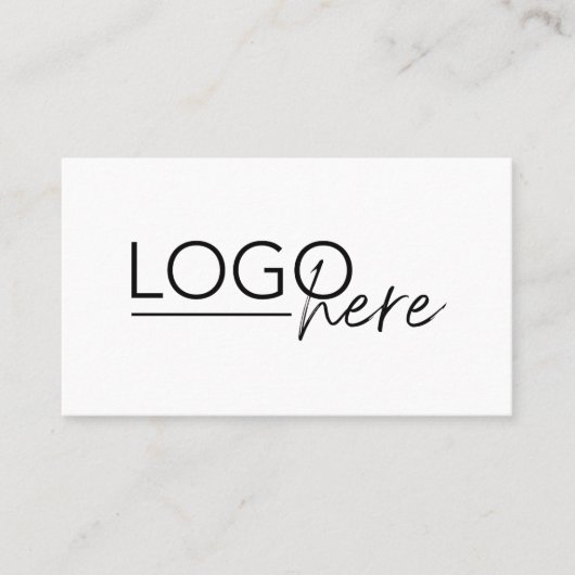 Modern Add Your Logo QR Code Professional Visitenkarte (Vorderseite)