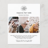 Modern Add Your Logo Typografy Foto Grid White Flyer (Vorne)