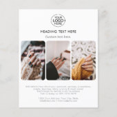 Modern Add Your Logo Typografy Foto Grid White Flyer (Vorne)