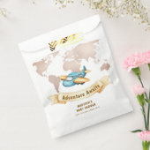 Modern Adventure World Map Airplane Baby Shower Geschenktütchen (Versiegelt)