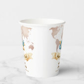 Modern Adventure World Map Airplane Baby Shower Pappbecher (Rechts)