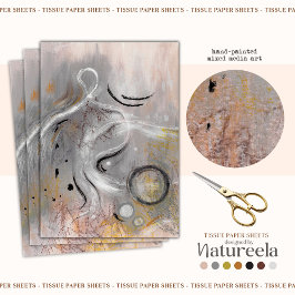 Modern Aesthetic Abstract Decoupage Tissue Paper Seidenpapier