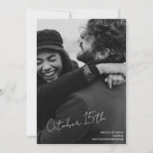 Modern Aesthetic Black and White Wedding Save The Date (Vorderseite)