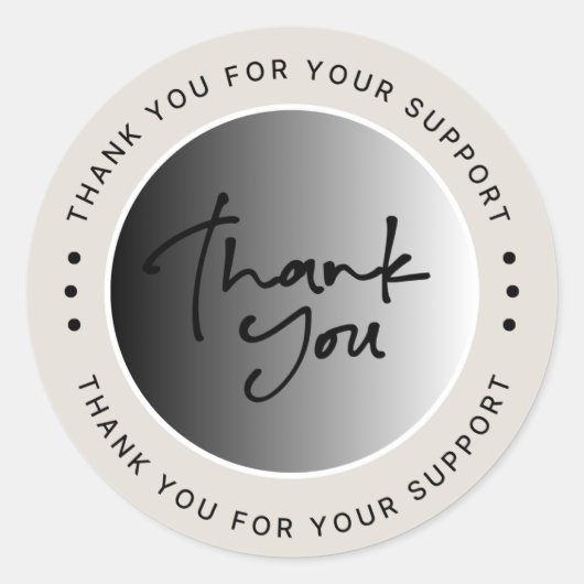 Modern Aesthetic Thank You Sticker (Vorderseite)
