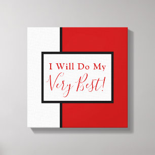 Modern Affirmate Quote Color Block Red Black Leinwanddruck