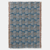 Modern African Elephant Head Geometric Blue Decke (Vorderseite Vertikal)