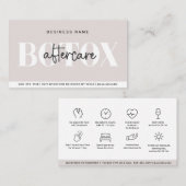 Modern Aftercare Botox Instructions Business Card Visitenkarte (Vorne/Hinten)