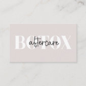 Modern Aftercare Botox Instructions Business Card Visitenkarte (Vorderseite)