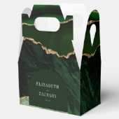 Modern Agate Geode Arch Hunter Green Gold Geschenkschachtel (Geöffnet)