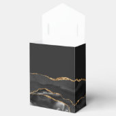 Modern Agate Geode Black Gold Geschenkschachtel (Geöffnet)