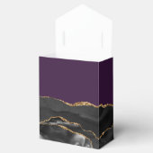 Modern Agate Geode Black Gold Lila Geschenkschachtel (Geöffnet)