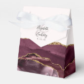 Modern Agate Geode Burgundy Gold Blush Geschenkschachtel (Vorderseite)