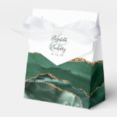 Modern Agate Geode Emerald Green Gold Geschenkschachtel (Vorderseite)