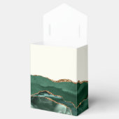 Modern Agate Geode Emerald Green Gold Geschenkschachtel (Geöffnet)