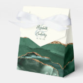 Modern Agate Geode Emerald Green Gold Geschenkschachtel (Vorderseite)