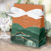 Modern Agate Geode Emerald Green Gold Rust Geschenkschachtel