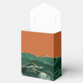 Modern Agate Geode Emerald Green Gold Rust Geschenkschachtel (Geöffnet)