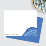 Modern Agate Marble Blue Gold Glitzer Geode Mitteilungskarte<br><div class="desc">Dieses Design zeichnet sich durch eine agate Grafik in Blautönen mit goldenen Glitzer-Akzenten und Platz für einen Namen/Text am unteren Rand aus. Klicken Sie auf die Schaltfläche Anpassen, wenn Sie die Designelemente anpassen und/oder den Text weiter verändern möchten! Variationen dieses Designs, zusätzliche Farben sowie koordinierende Produkte sind in unserem Shop,...</div>