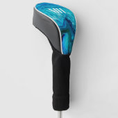 Modern Agate Monogram Golf Headcover (angewinkelt)