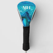 Modern Agate Monogram Golf Headcover (Vorderseite)