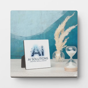 Modern AI Solutions Logo Tischplatte mit Schale Fotoplatte