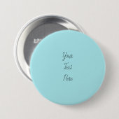 Modern Alice Blue Minimalist Personalized Badge Bu Button (Vorne & Hinten)
