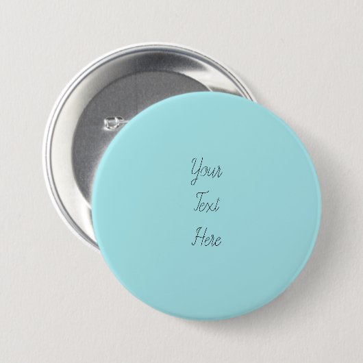 Modern Alice Blue Minimalist Personalized Badge Bu Button (Vorne & Hinten)